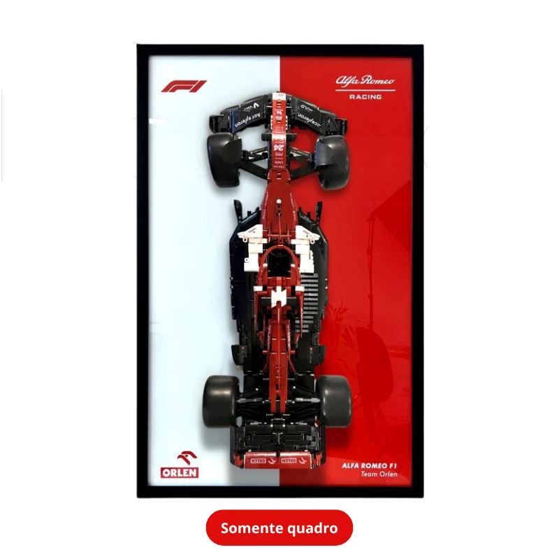 Quadro expositor de parede com a arte do Alfa Romeo C42